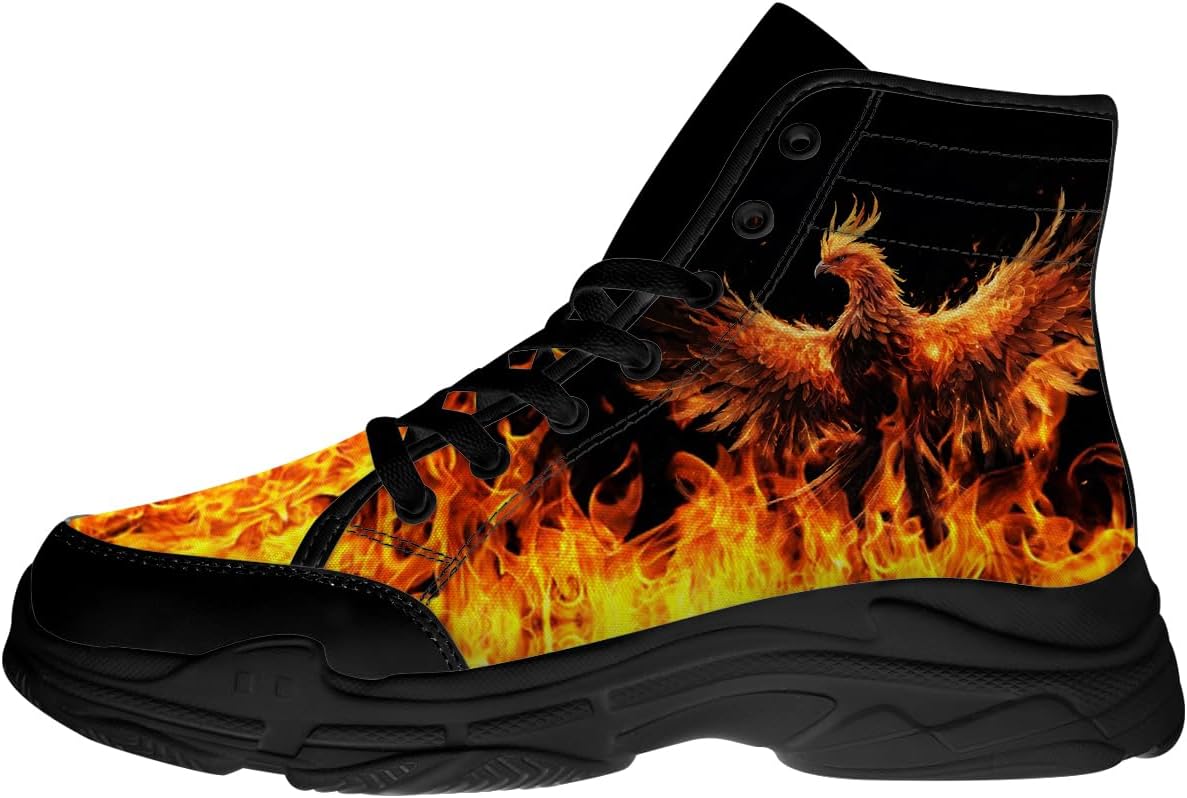 Высокие кеды Flame для мужчин с 3D-печатью, шнуровка, тканевые обувь, забавные подарки с животными для него и нее Quorax, 3101 Phoenix Flame
Высокие кеды Flame для мужчин с 3D-печатью, шнуровка, тканевые обувь, забавные подарки с животными для него и нее Quorax, 3101 Phoenix Flame