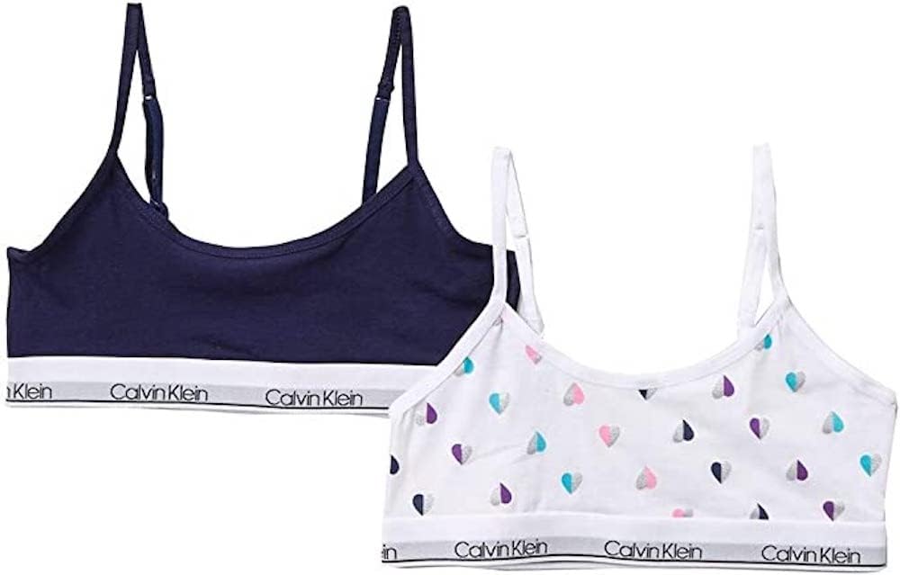 Бюстгальтеры Calvin Klein Girls Modern Crop Bras от Calvin Klein Girls - упаковка из 2 шт. (средний размер (7/8), белый, мульти/темно-синий), White Multi/Navy
Бюстгальтеры Calvin Klein Girls Modern Crop Bras от Calvin Klein Girls - упаковка из 2 шт. (средний размер (7/8), белый, мульти/темно-синий), White Multi/Navy