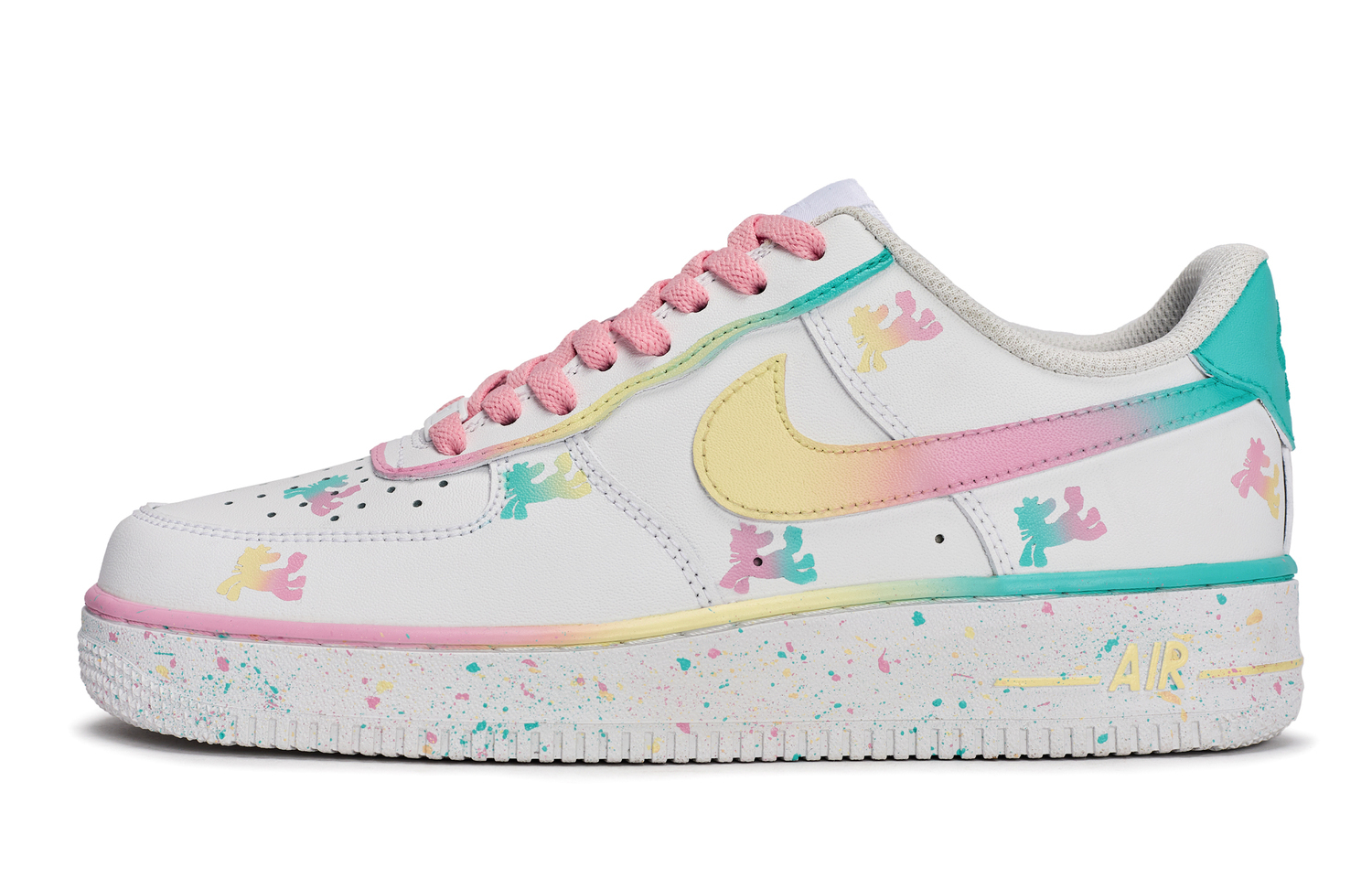 Air Force 1 LE 811 Manufacturing, Candy Pony Slip Resistant Low top Kids' Skateboarding Shoes Nike, белый розовый желтый зеленый
Air Force 1 LE 811 Manufacturing, Candy Pony Slip Resistant Low top Kids' Skateboarding Shoes Nike, белый розовый желтый зеленый
