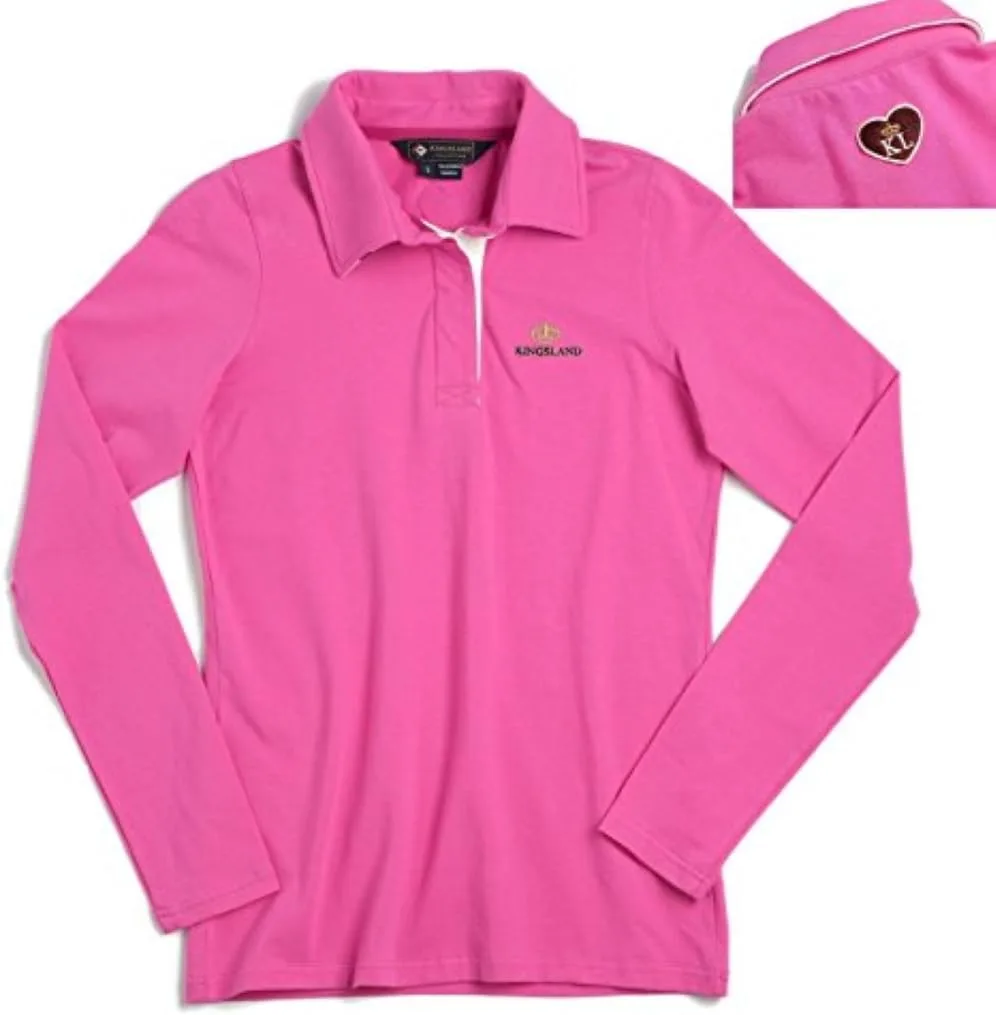 Kingsland Equestrian Clovis Ladies Cotton/Spandex Long Sleeve Polo Shirt - Carmine Rose Pink Kingsland Equestrian Apparel
Kingsland Equestrian Clovis Ladies Cotton/Spandex Long Sleeve Polo Shirt - Carmine Rose Pink Kingsland Equestrian Apparel