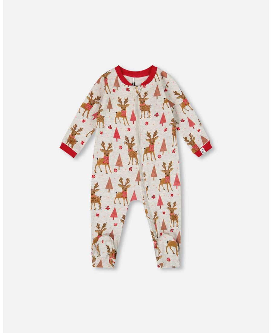 Детская хлопковая пижама-комбинезон для девочки, бежевого цвета, с принтом оленей Deux par Deux, Beige girly reindeer print
Детская хлопковая пижама-комбинезон для девочки, бежевого цвета, с принтом оленей Deux par Deux, Beige girly reindeer print