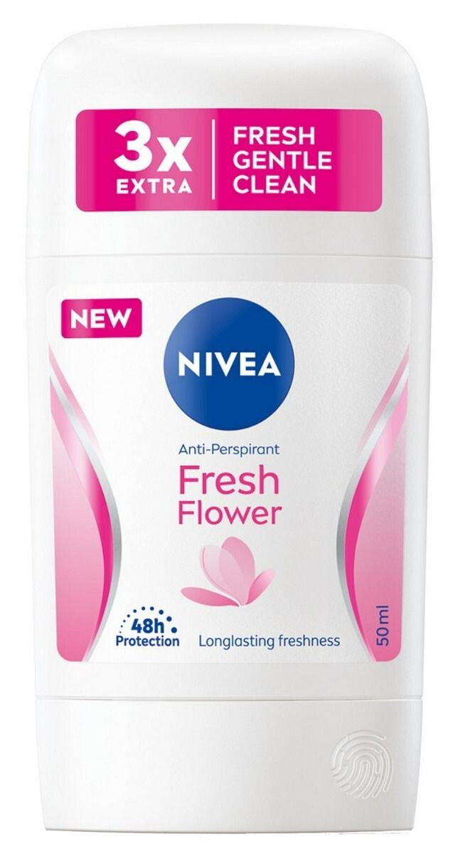 Nivea Fresh Flower антиперспирант для женщин, 50 ml
Nivea Fresh Flower антиперспирант для женщин, 50 ml