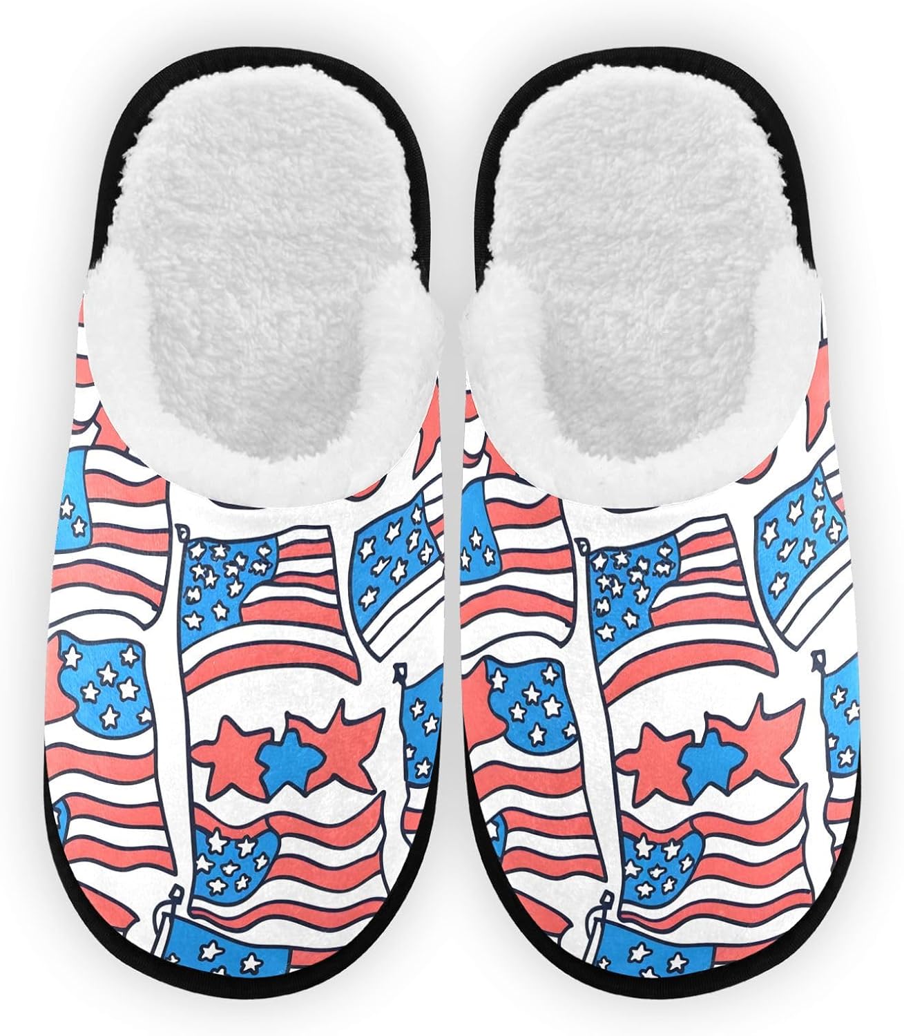 FENOCHE Мягкие тапочки с американским флагом для женщин и мужчин, теплые и удобные, для путешествий и спа-процедур, нескользящие домашние тапочки, Multicolor
FENOCHE Мягкие тапочки с американским флагом для женщин и мужчин, теплые и удобные, для путешествий и спа-процедур, нескользящие домашние тапочки, Multicolor