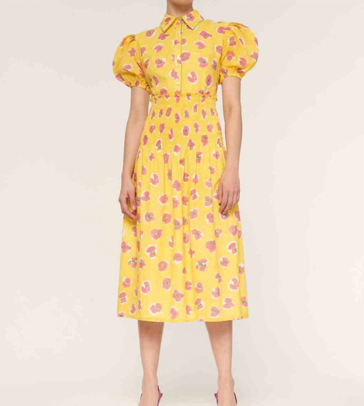 Платье с принтом «Бегония» в желтом цвете De Loreta
Платье с принтом «Бегония» в желтом цвете De Loreta