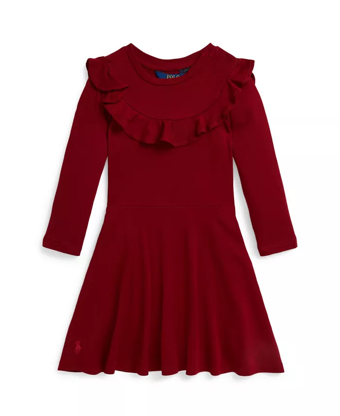 Платье с рюшами и длинными рукавами для девочек 2T-6X Polo Ralph Lauren, красный
Платье с рюшами и длинными рукавами для девочек 2T-6X Polo Ralph Lauren, красный