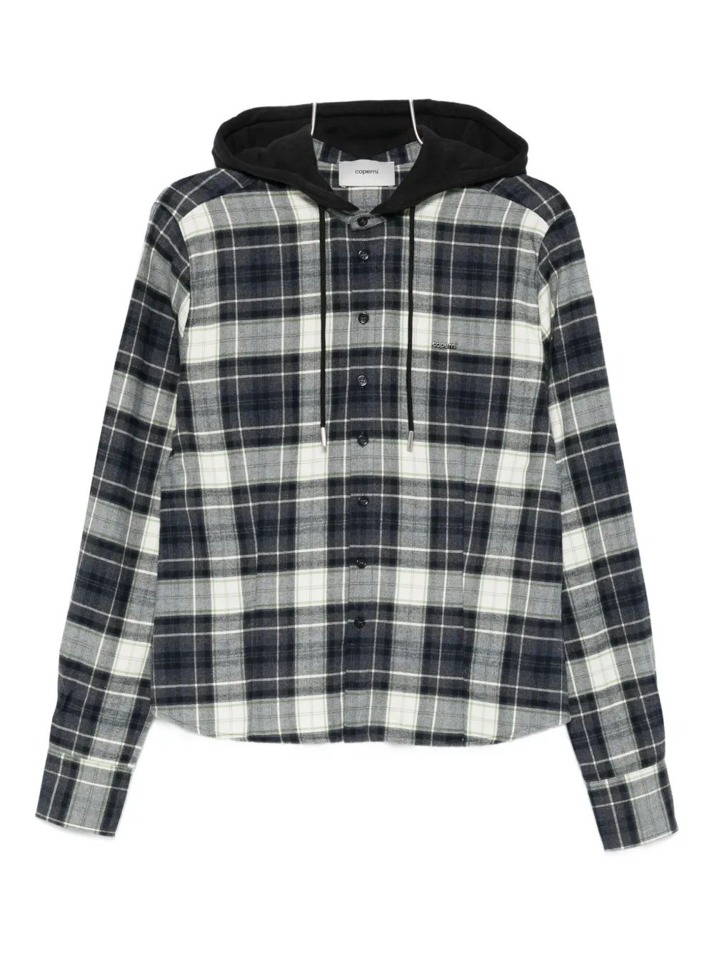 Рубашка с капюшоном в клетку Coperni, белый
Рубашка с капюшоном в клетку Coperni, белый