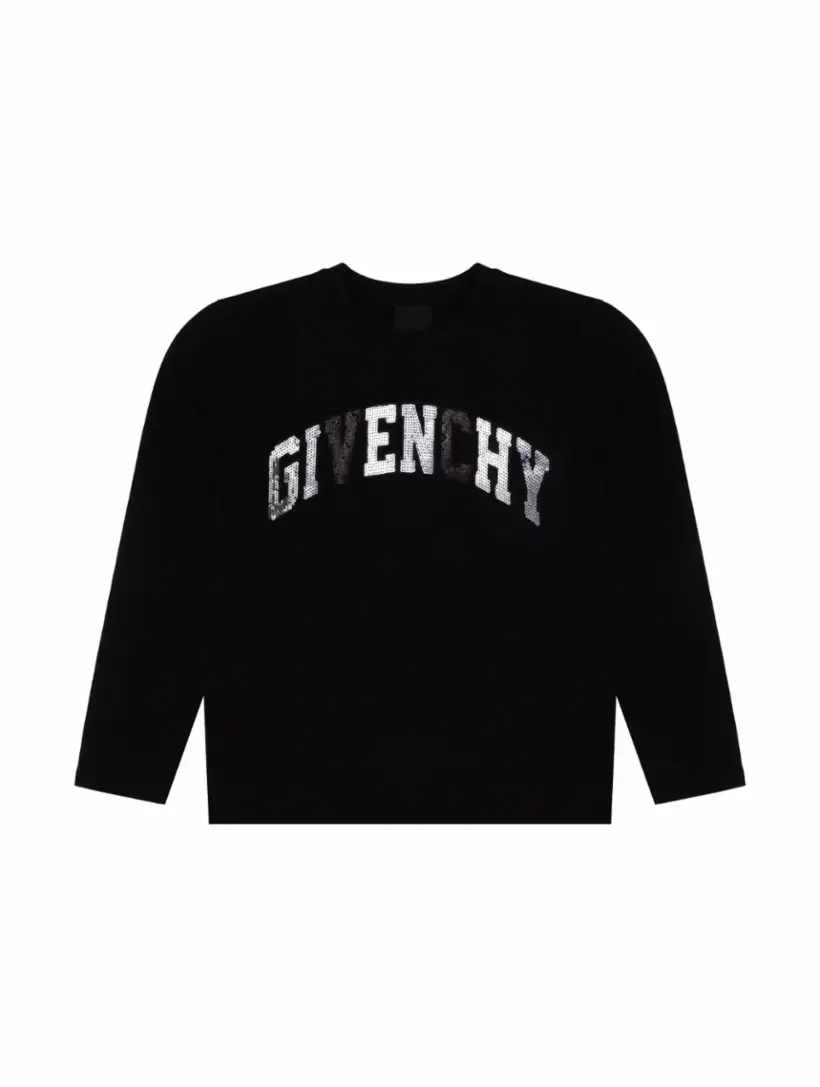 Хлопковый лонгслив с логотипом Givenchy, черный
Хлопковый лонгслив с логотипом Givenchy, черный