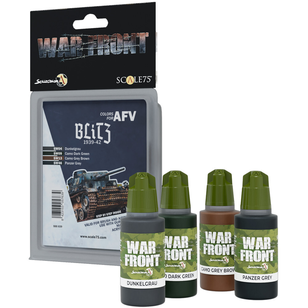Аксессуары Scale 75 USA War Front Paint Set: Colors for AFV - Blitz 1939-42
Аксессуары Scale 75 USA War Front Paint Set: Colors for AFV - Blitz 1939-42