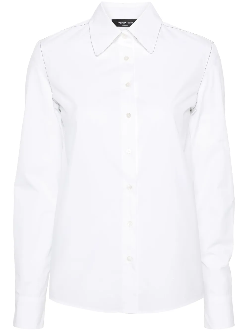 Поплиновая рубашка с бисером Fabiana Filippi, белый
Поплиновая рубашка с бисером Fabiana Filippi, белый