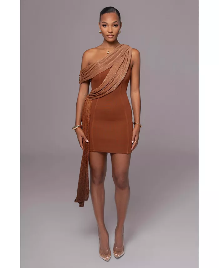 Женское мини-платье с асимметричным драпированным кроем JLUXLABEL, золотой
Женское мини-платье с асимметричным драпированным кроем JLUXLABEL, золотой