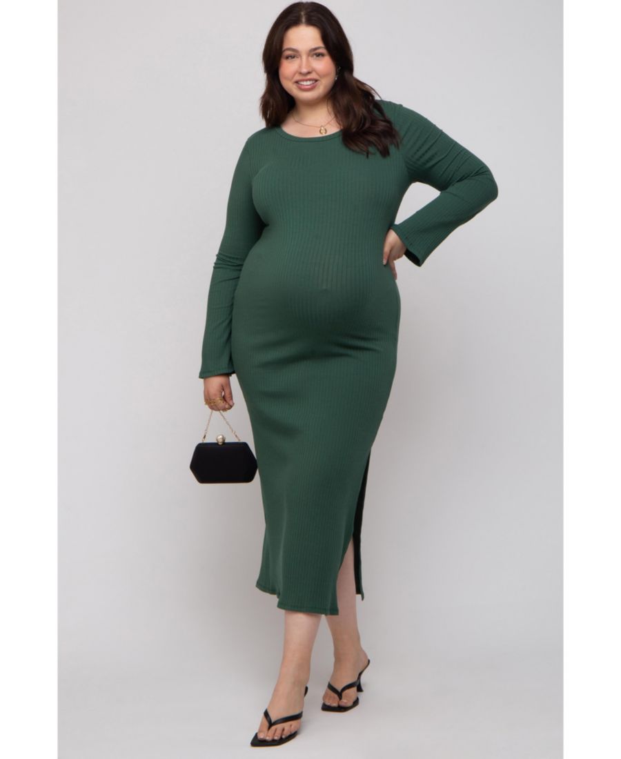 Длинное платье большого размера, темно-зеленого цвета в рубчик с боковым разрезом Pinkblush, Forest green
Длинное платье большого размера, темно-зеленого цвета в рубчик с боковым разрезом Pinkblush, Forest green