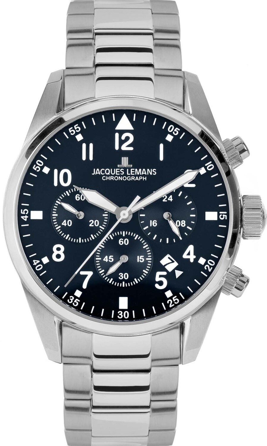 Jacques Lemans Серебряные аналоговые часы
Jacques Lemans Серебряные аналоговые часы