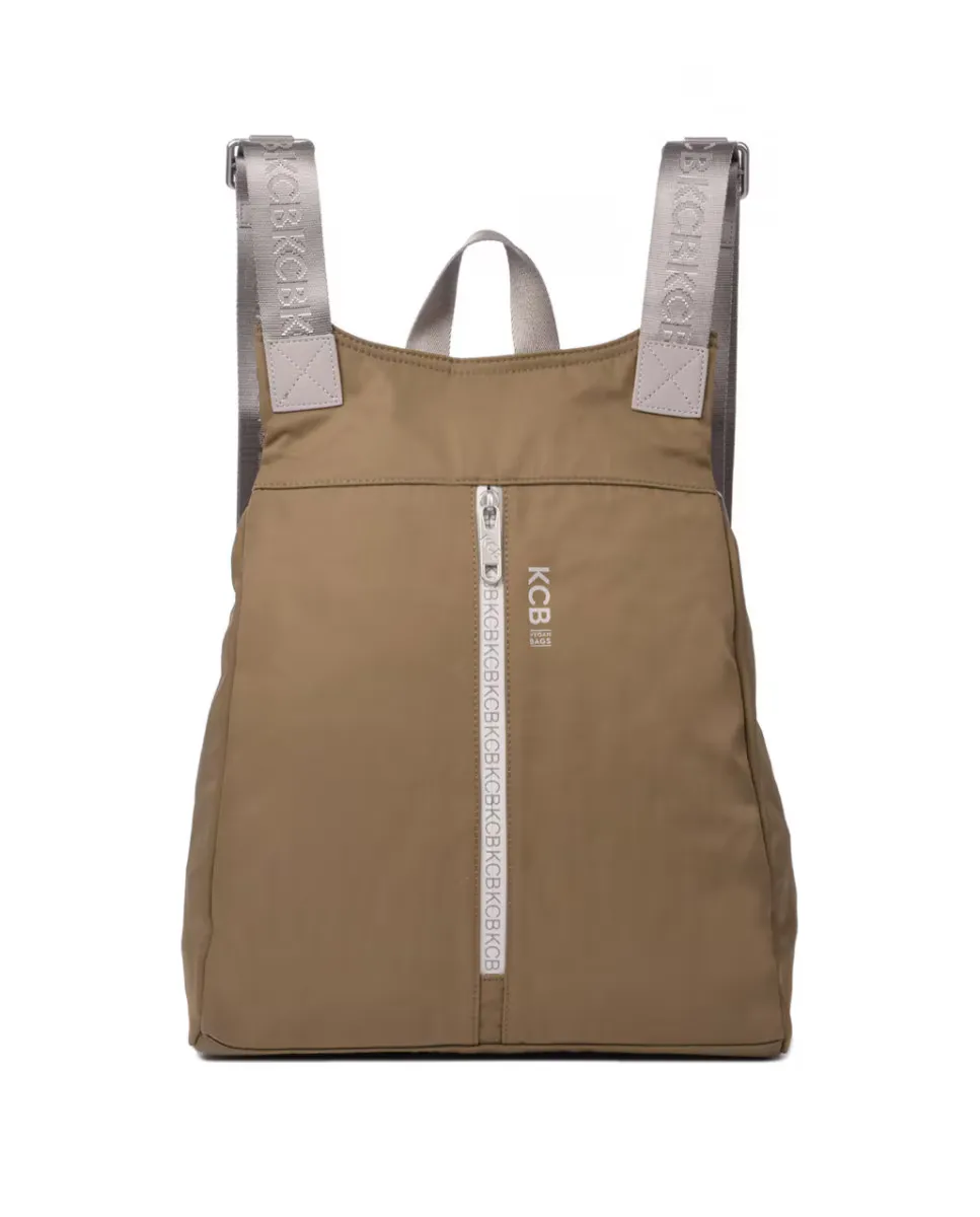 Большой женский рюкзак с защитой от кражи цвета хаки на молнии Kcb, зеленый 
Большой женский рюкзак с защитой от кражи цвета хаки на молнии Kcb, зеленый