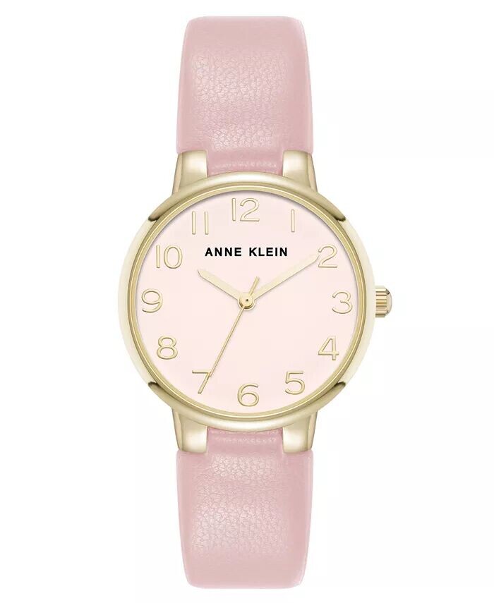 Женские кварцевые легкочитаемые часы из розовой кожи и золотистого металлического сплава, 32,5 мм Anne Klein, розовый
Женские кварцевые легкочитаемые часы из розовой кожи и золотистого металлического сплава, 32,5 мм Anne Klein, розовый