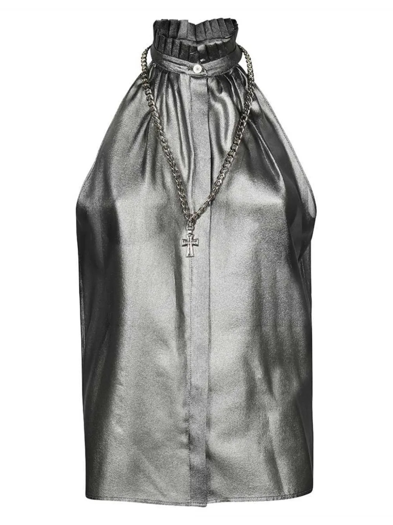 Шелковая блузка John Richmond, серебряный
Шелковая блузка John Richmond, серебряный