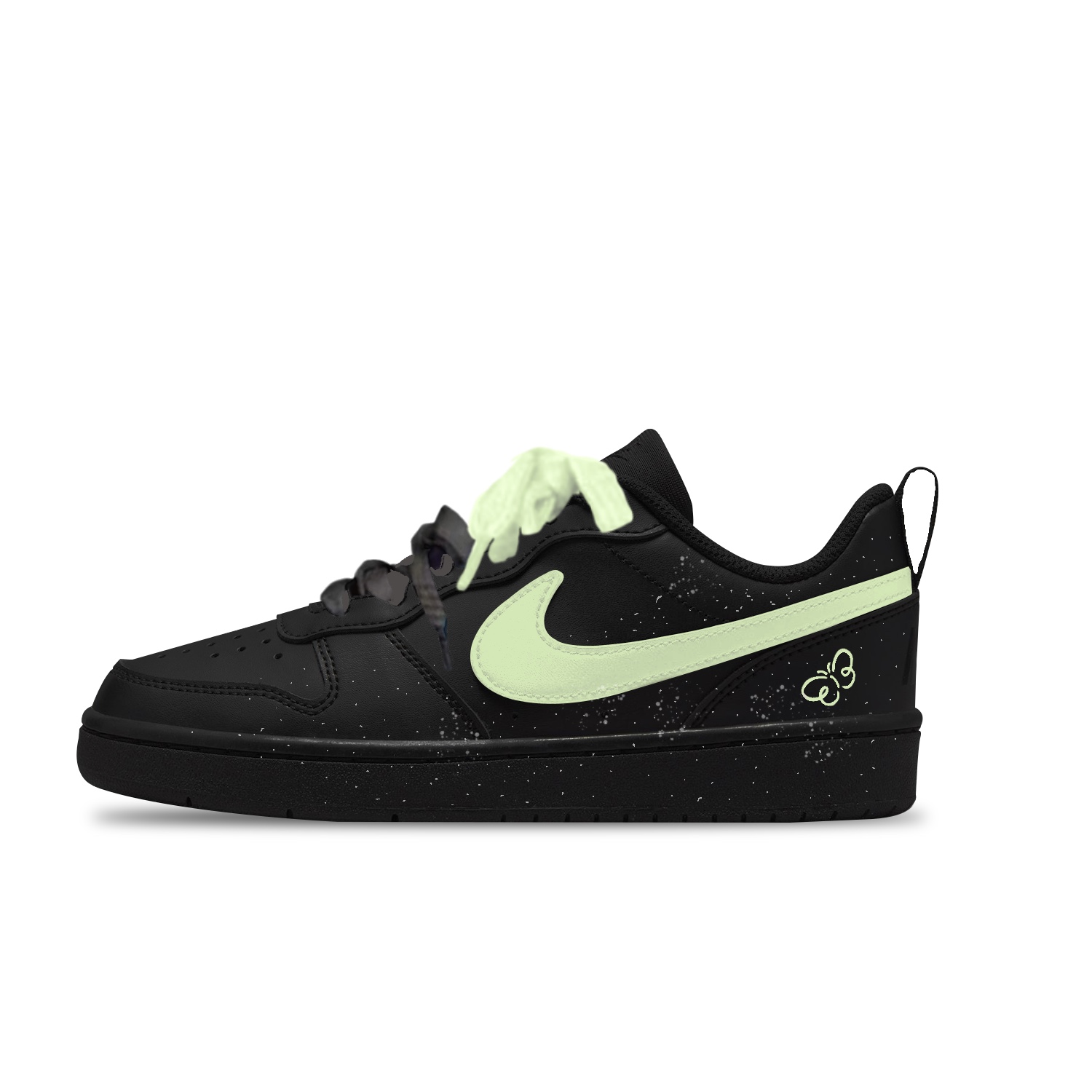 Nike Court Borough Green Butterfly нескользящие устойчивые к истиранию низкие детские скейтбординг кроссовки Black
Nike Court Borough Green Butterfly нескользящие устойчивые к истиранию низкие детские скейтбординг кроссовки Black