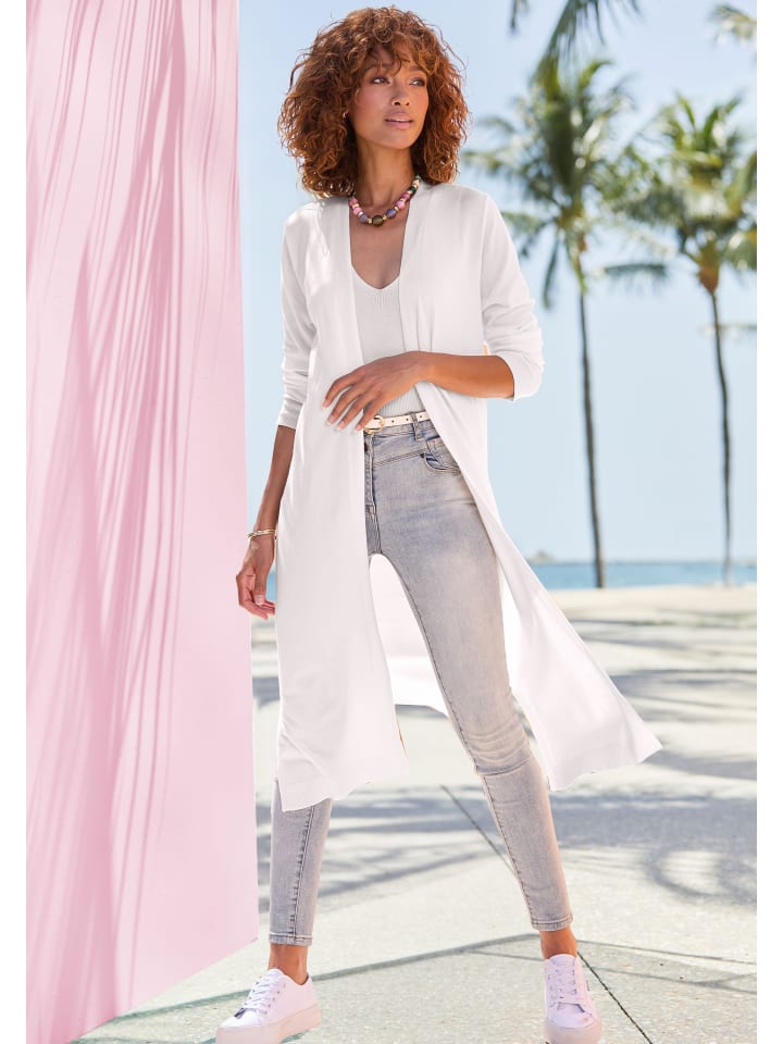 Кардиган LASCANA, белый 
Кардиган LASCANA, белый