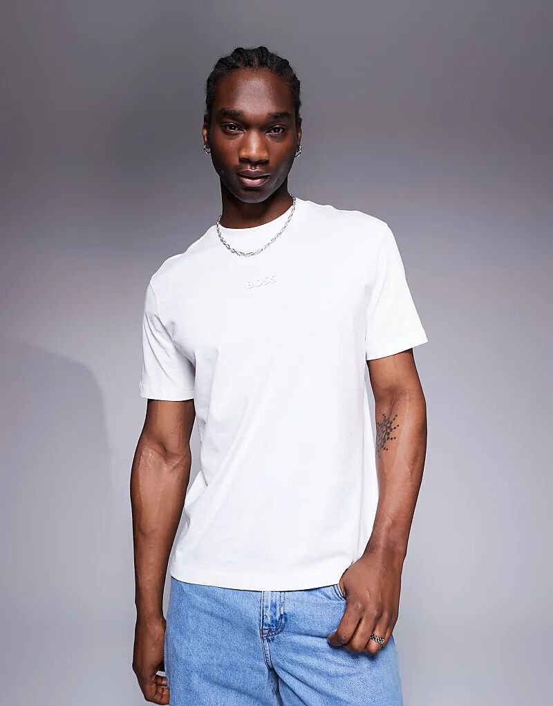 Футболка с логотипом 10 central, свободного кроя, белого цвета BOSS Green
Футболка с логотипом 10 central, свободного кроя, белого цвета BOSS Green