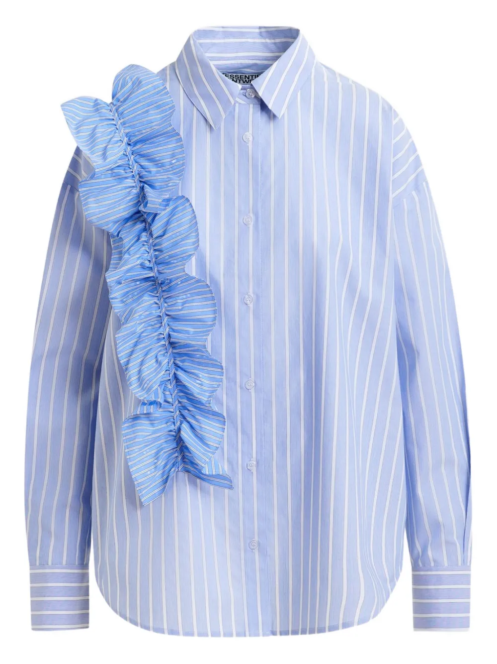 Рубашка Ibody в полоску с оборками Essentiel Antwerp, синий
Рубашка Ibody в полоску с оборками Essentiel Antwerp, синий