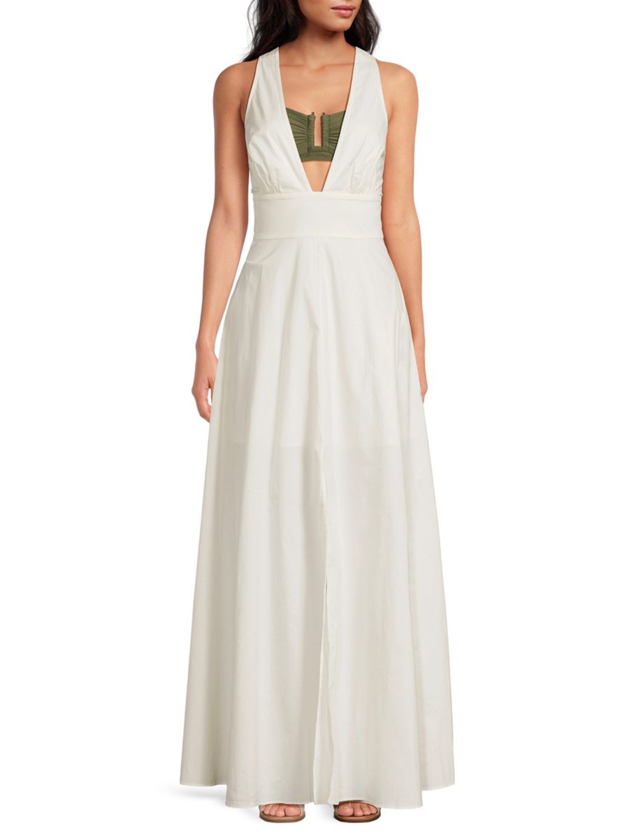 Платье-макси Catarina с глубоким V-образным вырезом Milly, белый
Платье-макси Catarina с глубоким V-образным вырезом Milly, белый