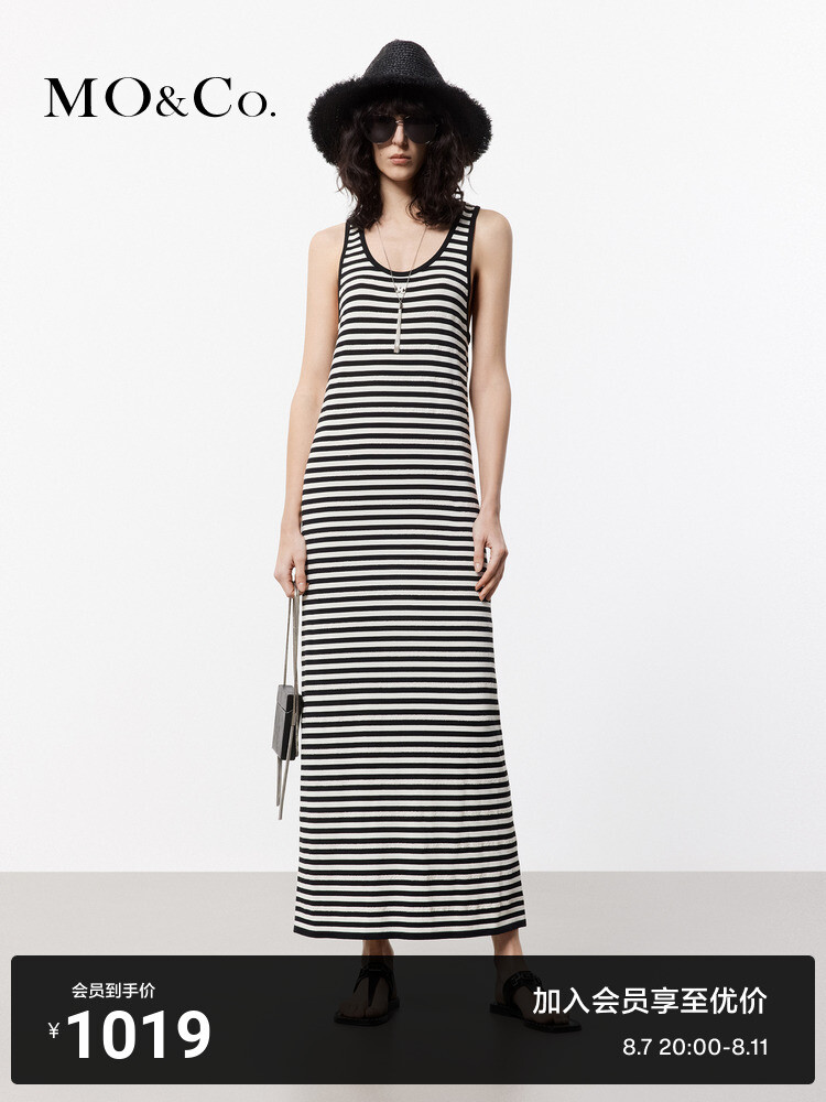 Платье полосатое Moco с U-образным вырезом, белый / черный
Платье полосатое Moco с U-образным вырезом, белый / черный