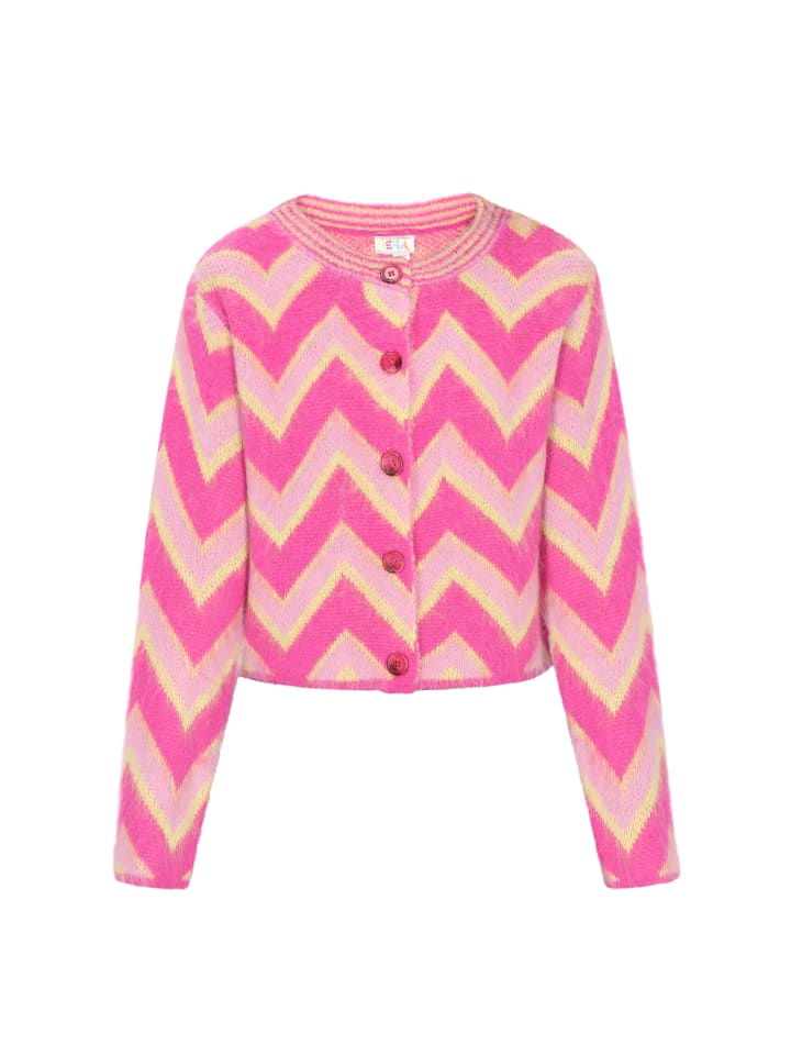 Женский кардиган розового цвета с разноцветными вставками IZIA
Женский кардиган розового цвета с разноцветными вставками IZIA