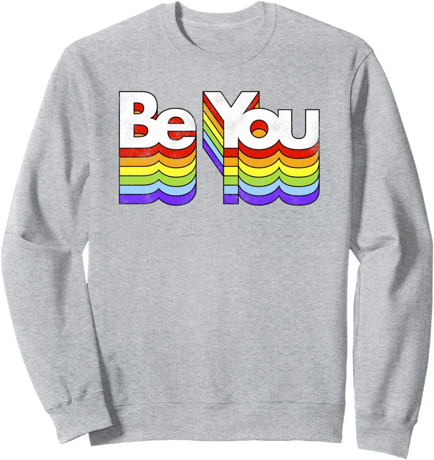Будь собой, толстовка с объемным радужным жирным текстом Trendy Apparel, серый
Будь собой, толстовка с объемным радужным жирным текстом Trendy Apparel, серый