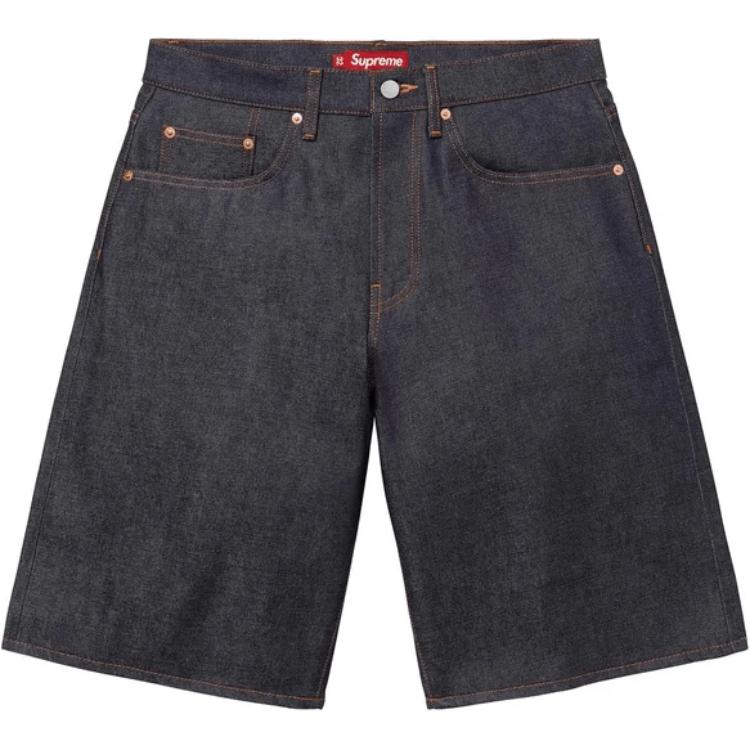 Жесткие мешковатые шорты из селвидж денима Supreme, индиго
Жесткие мешковатые шорты из селвидж денима Supreme, индиго