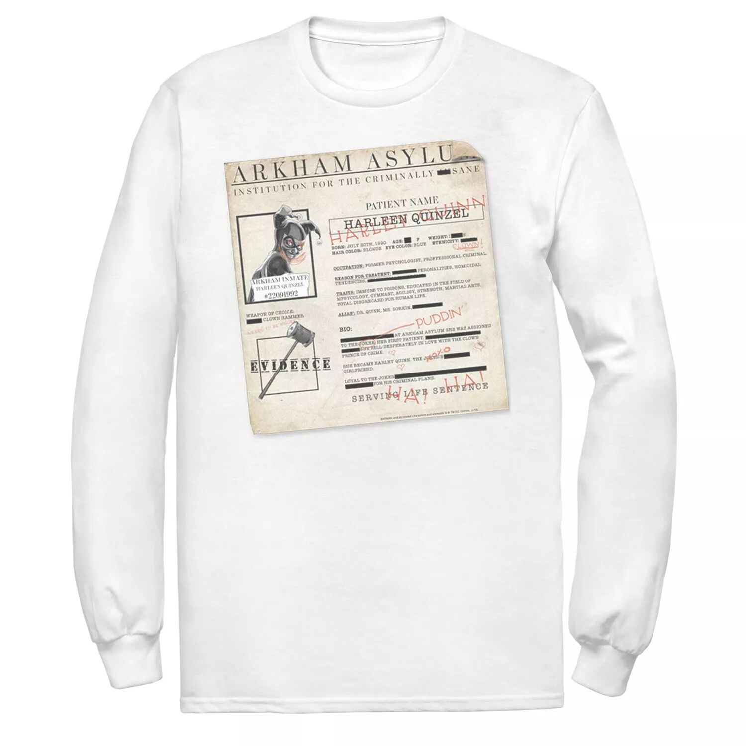 Мужская футболка Batman Harley Quinn Akham Asylum Records DC Comics
Мужская футболка Batman Harley Quinn Akham Asylum Records DC Comics