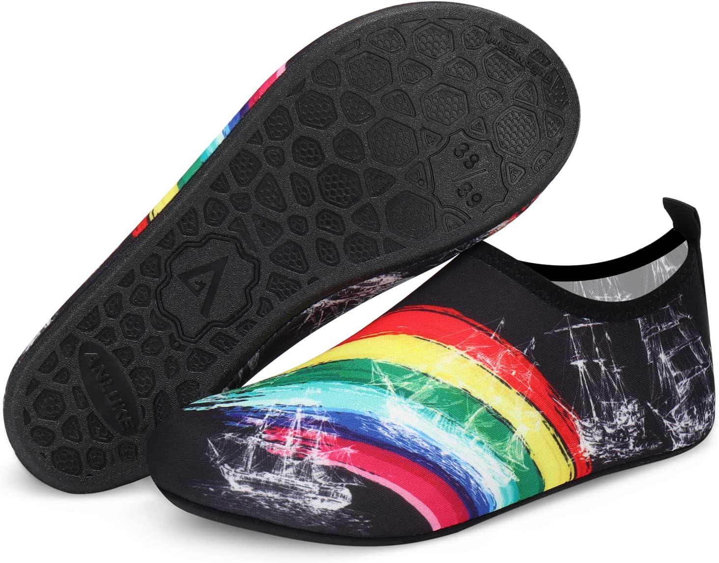 Водные туфли ANLUKE Barefoot Aqua Yoga, быстро сохнущие пляжные плавательные и серфовые носки для женщин и мужчин, черный
Водные туфли ANLUKE Barefoot Aqua Yoga, быстро сохнущие пляжные плавательные и серфовые носки для женщин и мужчин, черный