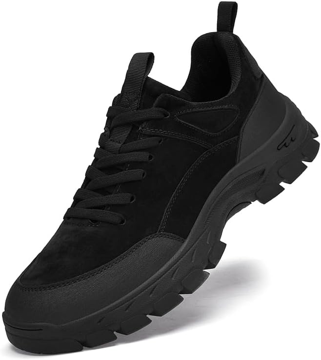 Мужские трекинговые кроссовки из натуральной кожи, водонепроницаемые, с повседневной шнуровкой, удобные, с защитным носком, противоскользящей подошвой, для походов, кемпинга и прогулок на улице Meixi Mobile, черный
Мужские трекинговые кроссовки из натуральной кожи, водонепроницаемые, с повседневной шнуровкой, удобные, с защитным носком, противоскользящей подошвой, для походов, кемпинга и прогулок на улице Meixi Mobile, черный