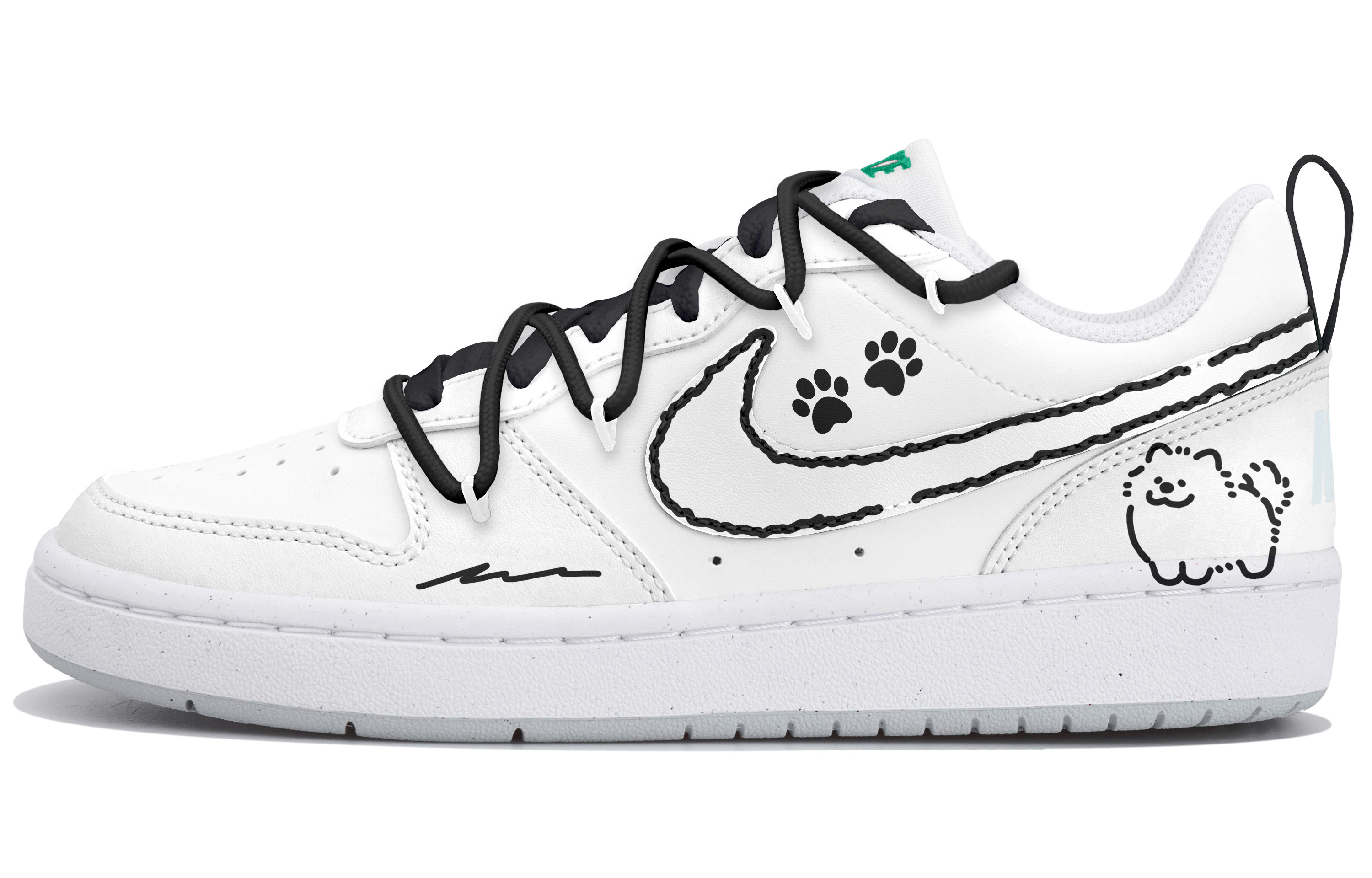 Низкие детские кроссовки для скейтбординга Court Borough для подростков Nike, черный/белый 
Низкие детские кроссовки для скейтбординга Court Borough для подростков Nike, черный/белый