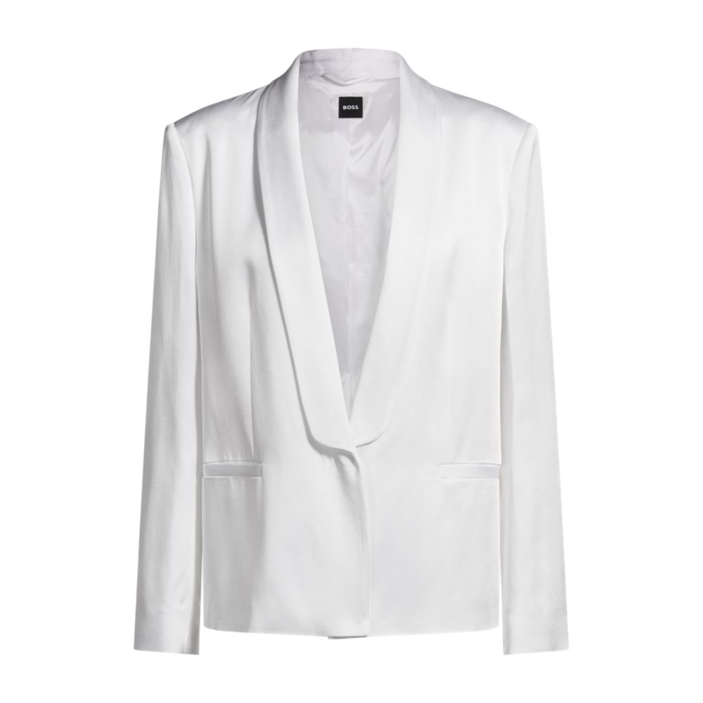 Свободный пиджак с шалевыми лацканами BOSS, белый
Свободный пиджак с шалевыми лацканами BOSS, белый