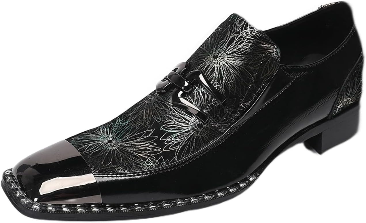 Мужские кожаные лоферы Santimon без шнурков - повседневные и нарядные западные туфли с пайетками и металлическим квадратным носком для свадьбы и вечеринки с курением, черный
Мужские кожаные лоферы Santimon без шнурков - повседневные и нарядные западные туфли с пайетками и металлическим квадратным носком для свадьбы и вечеринки с курением, черный