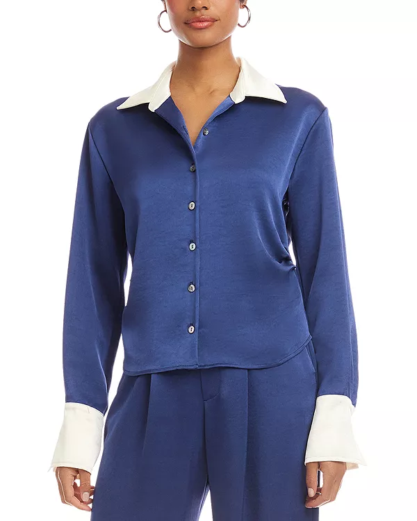 Контрастная рубашка рыжего цвета Fifteen Twenty, синий
Контрастная рубашка рыжего цвета Fifteen Twenty, синий