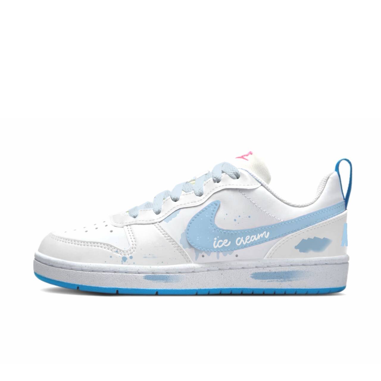 Nike Court Borough Slip Resistant Abrasion Resistant Low top Kids' Skateboarding Shoes Blue White Teenagers
Nike Court Borough Slip Resistant Abrasion Resistant Low top Kids' Skateboarding Shoes Blue White Teenagers