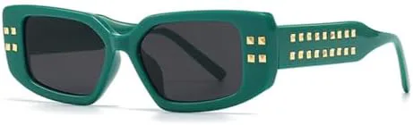 Солнцезащитные очки 2027 года с декоративными заклепками для женщин, квадратные, с защитой от УФ-излучения UV400, для мужчин, чайного синего цвета MTZJH, Green Grey
Солнцезащитные очки 2027 года с декоративными заклепками для женщин, квадратные, с защитой от УФ-излучения UV400, для мужчин, чайного синего цвета MTZJH, Green Grey