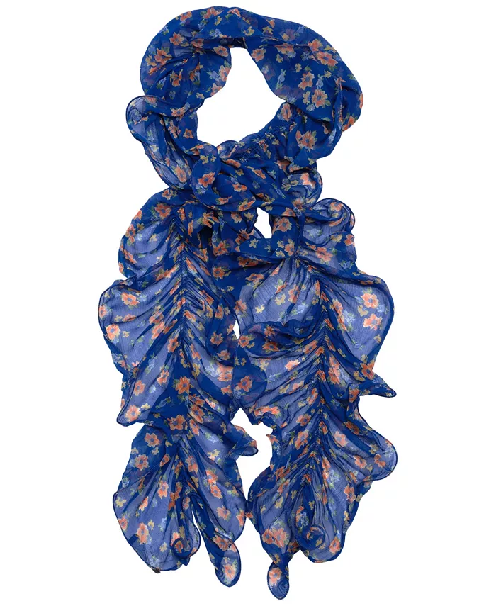Шарф с цветочным принтом и рюшами Resort Lauren Ralph Lauren, синий
Шарф с цветочным принтом и рюшами Resort Lauren Ralph Lauren, синий