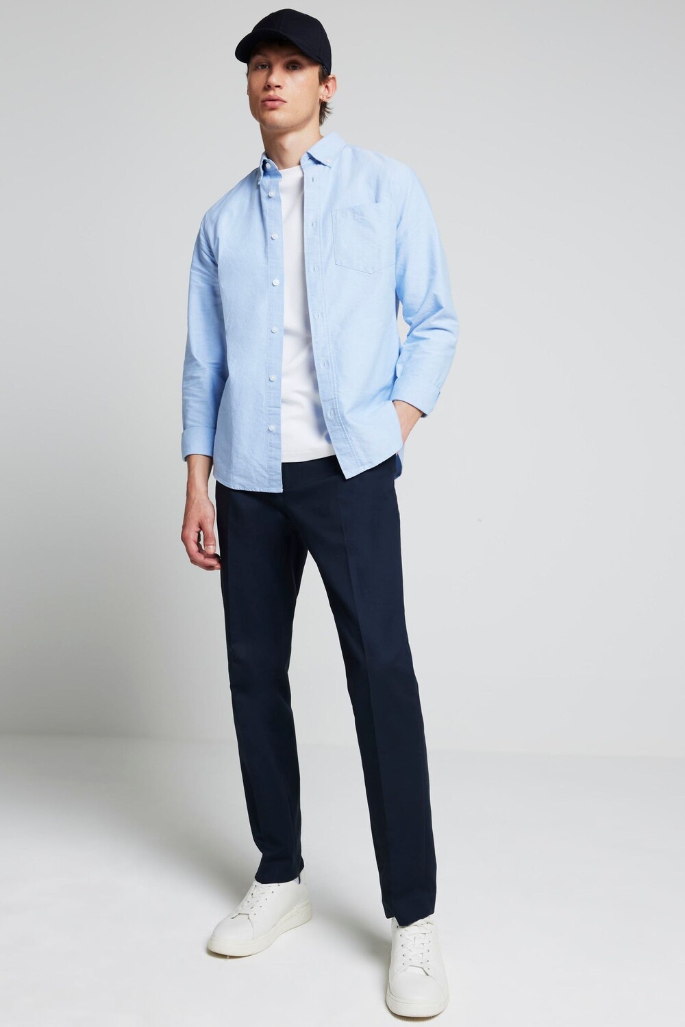 Рубашка Оксфорд с длинным рукавом River Island, синий
Рубашка Оксфорд с длинным рукавом River Island, синий