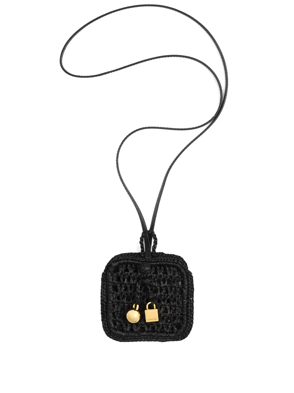 Кошелек, связанный крючком JACQUEMUS, черный
Кошелек, связанный крючком JACQUEMUS, черный