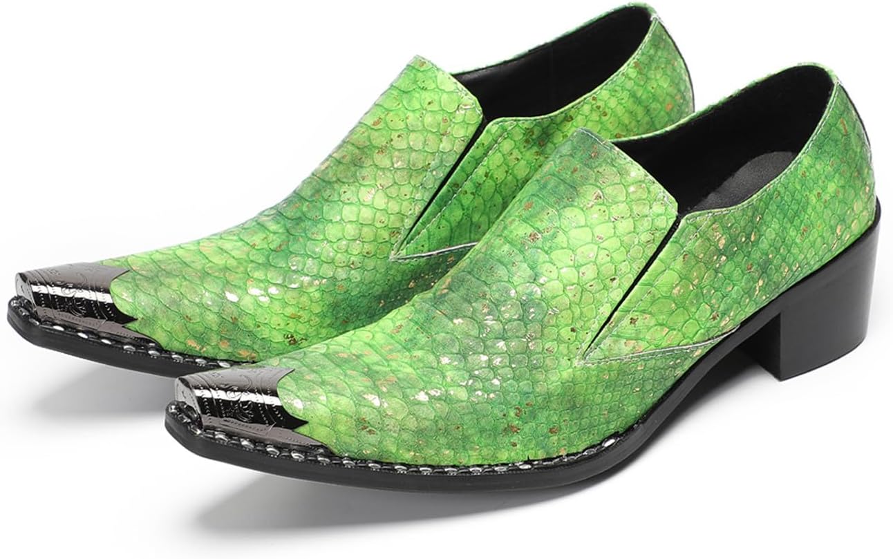 Мужские повседневные туфли из экзотической кожи змеи, слипоны-лоферы - стильный металлический носок, удобный устойчивый каблук, идеально подходят для свадьбы, вечеринки, бального танца, бара и полуформальных мероприятий Santimon, светло-зеленый
Мужские повседневные туфли из экзотической кожи змеи, слипоны-лоферы - стильный металлический носок, удобный устойчивый каблук, идеально подходят для свадьбы, вечеринки, бального танца, бара и полуформальных мероприятий Santimon, светло-зеленый