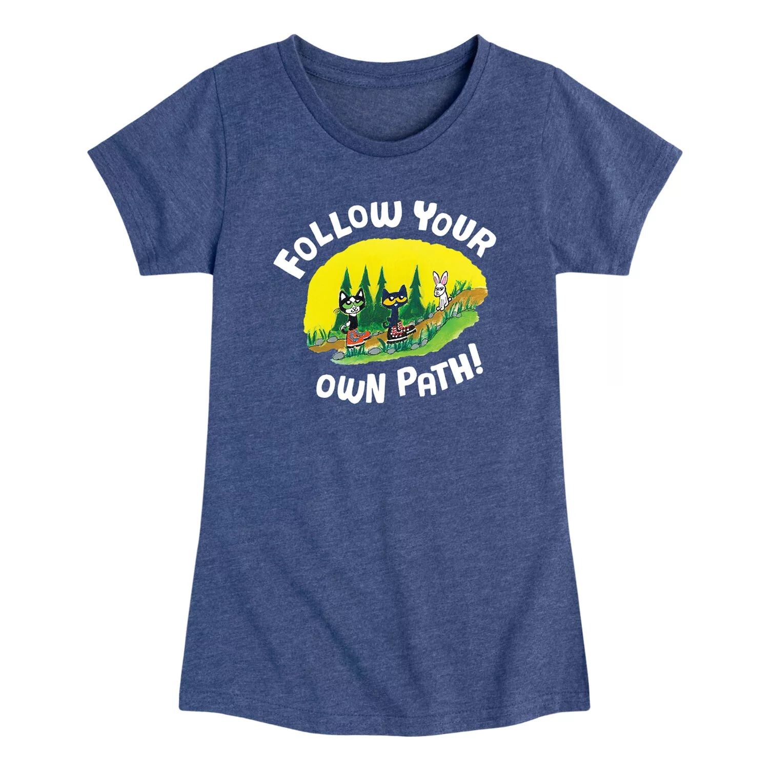 Футболка с рисунком «Кот Пит, следуй своим путем» для девочек 7–16 лет Licensed Character, синий
Футболка с рисунком «Кот Пит, следуй своим путем» для девочек 7–16 лет Licensed Character, синий