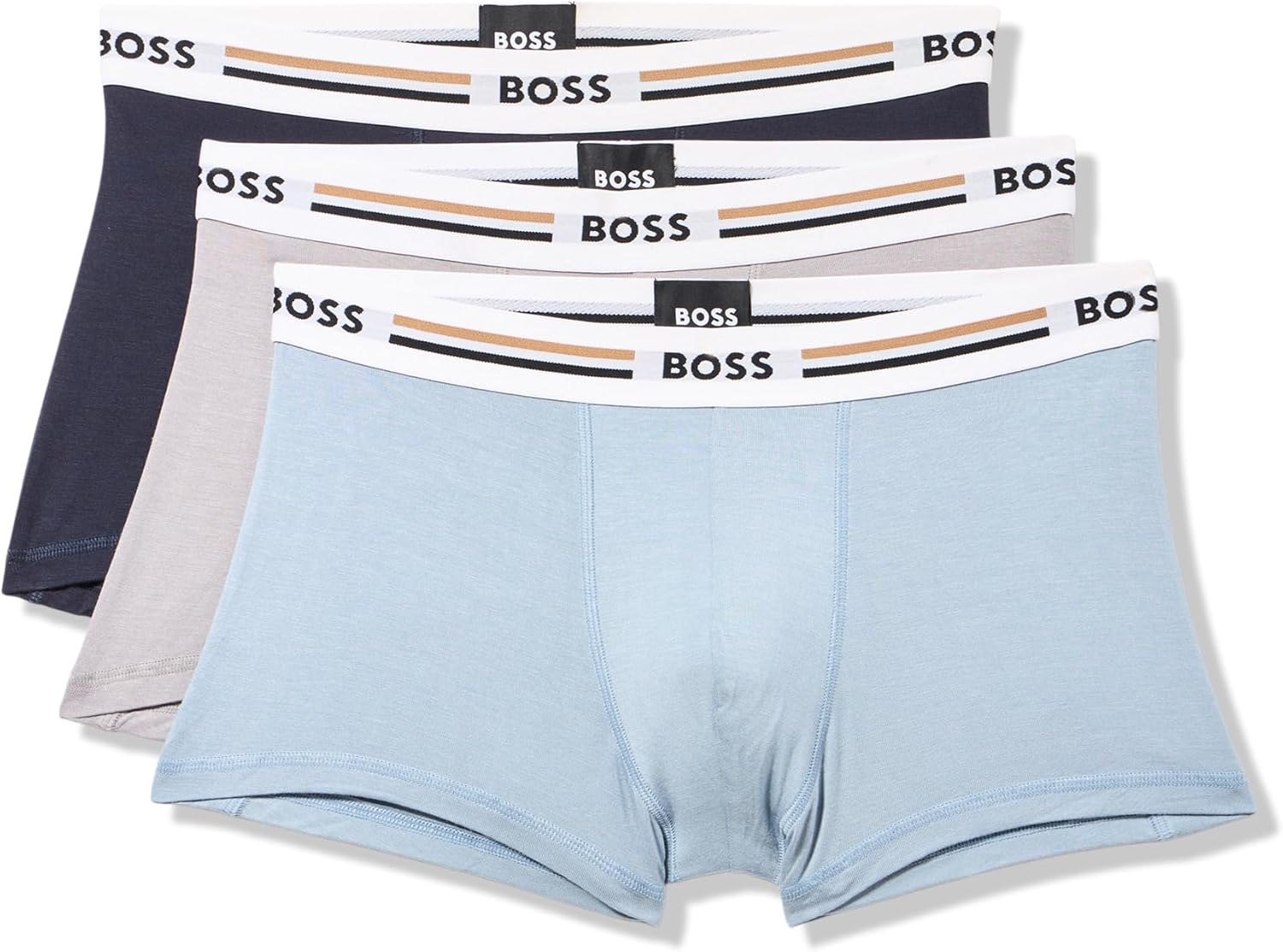 BOSS мужские трусы-боксеры с фирменной полосатой резинкой, 3 шт, Forever Blue/Grey Gloss/Clean Navy
BOSS мужские трусы-боксеры с фирменной полосатой резинкой, 3 шт, Forever Blue/Grey Gloss/Clean Navy