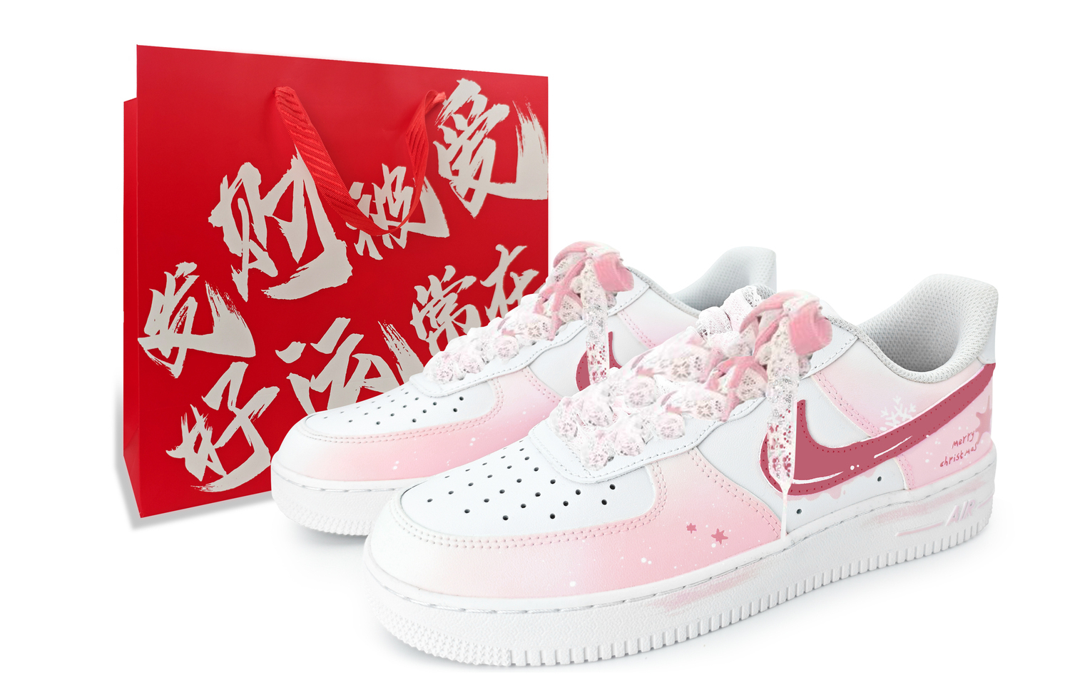 Nike Air Force 1 Snow Sakura Song Leather Low top Skateboard Shoes Unisex Cherry Blossom Pink
Nike Air Force 1 Snow Sakura Song Leather Low top Skateboard Shoes Unisex Cherry Blossom Pink