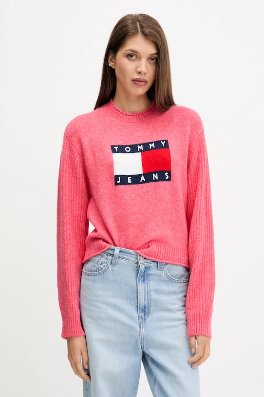 Свитер из смесовой шерсти Tommy Jeans, розовый
Свитер из смесовой шерсти Tommy Jeans, розовый