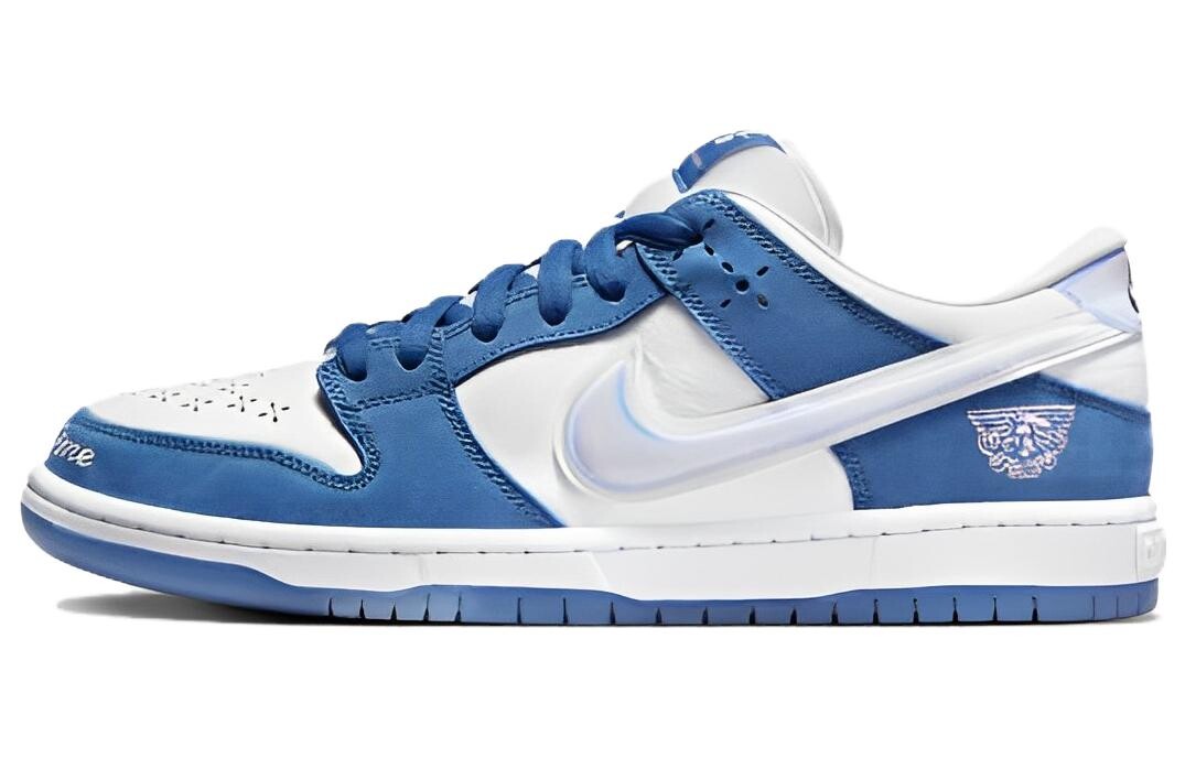 Кроссовки Nike SB Dunk Low Born X, белый/синий
Кроссовки Nike SB Dunk Low Born X, белый/синий