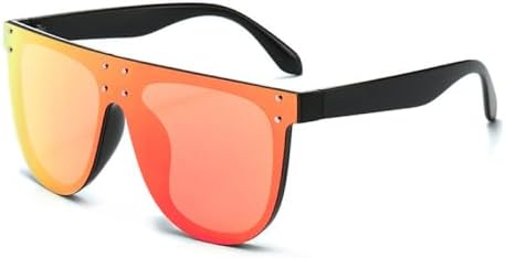 Солнцезащитные очки в стиле ретро с крупными заклепками, 2027 год, цельные, с зеркальными линзами, отражающие свет, защита от УФ-излучения UV400 MTZJH, Black Red Mirror
Солнцезащитные очки в стиле ретро с крупными заклепками, 2027 год, цельные, с зеркальными линзами, отражающие свет, защита от УФ-излучения UV400 MTZJH, Black Red Mirror