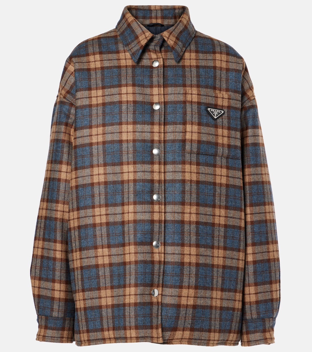 Клетчатая шерстяная рубашка Prada, Tabacco
Клетчатая шерстяная рубашка Prada, Tabacco