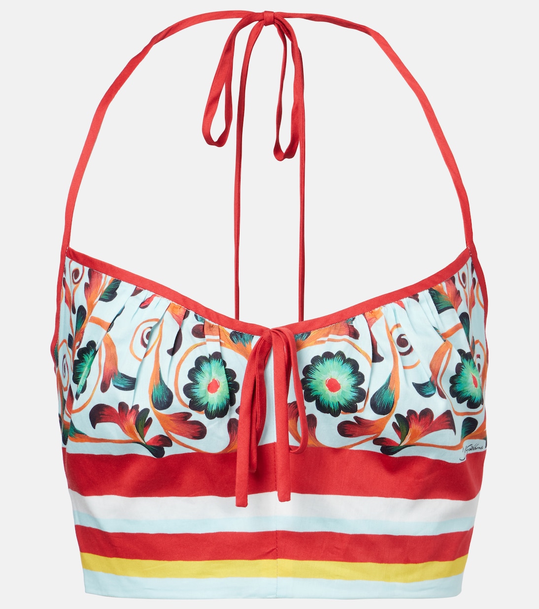 Хлопковый укороченный топ с принтом на запах Dolce&Gabbana, Myt Cactus F.Azzurro
Хлопковый укороченный топ с принтом на запах Dolce&Gabbana, Myt Cactus F.Azzurro