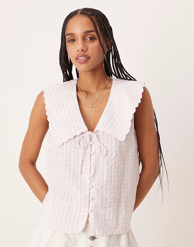 Топ без рукавов от Nobody's Child Bridie в сиреневую клетку
Топ без рукавов от Nobody's Child Bridie в сиреневую клетку